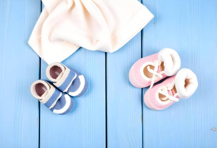 Sweet Twins Baby Shoes and Socks for Shower Celebration